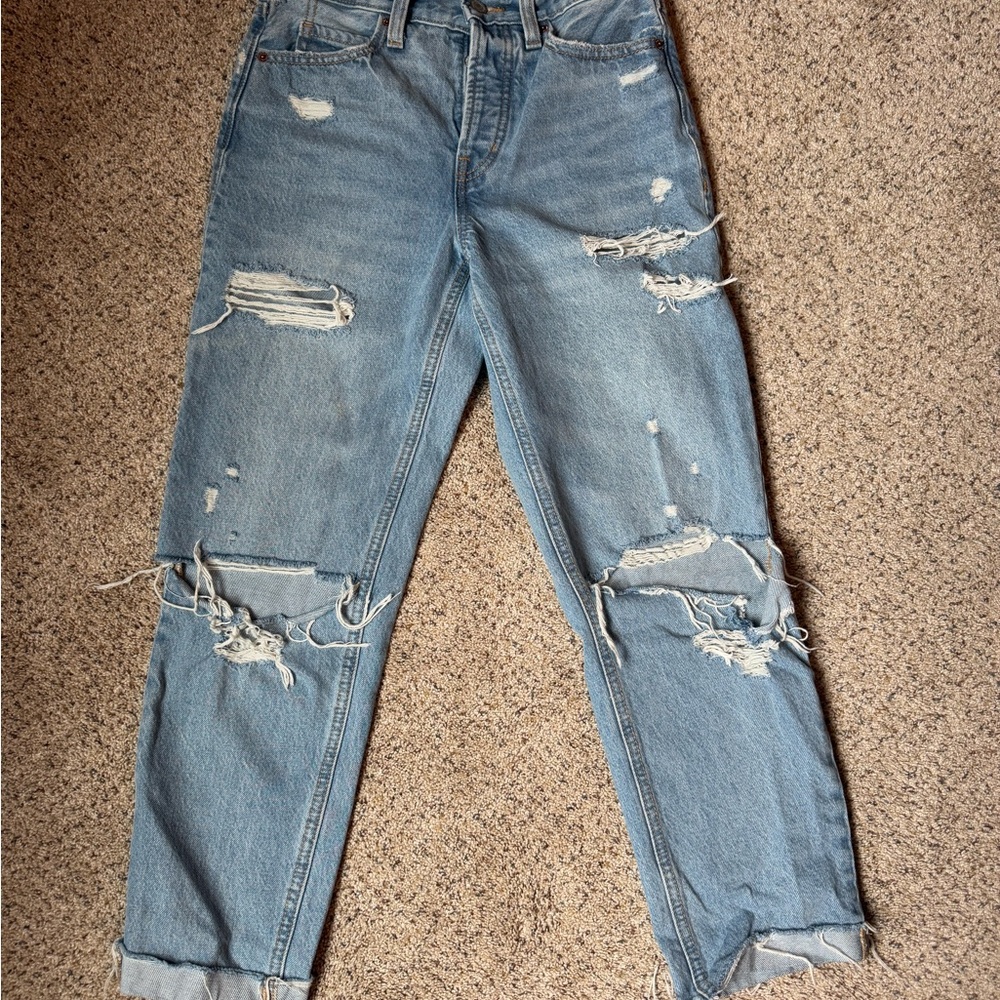 Distressed Blue Women's Jeans